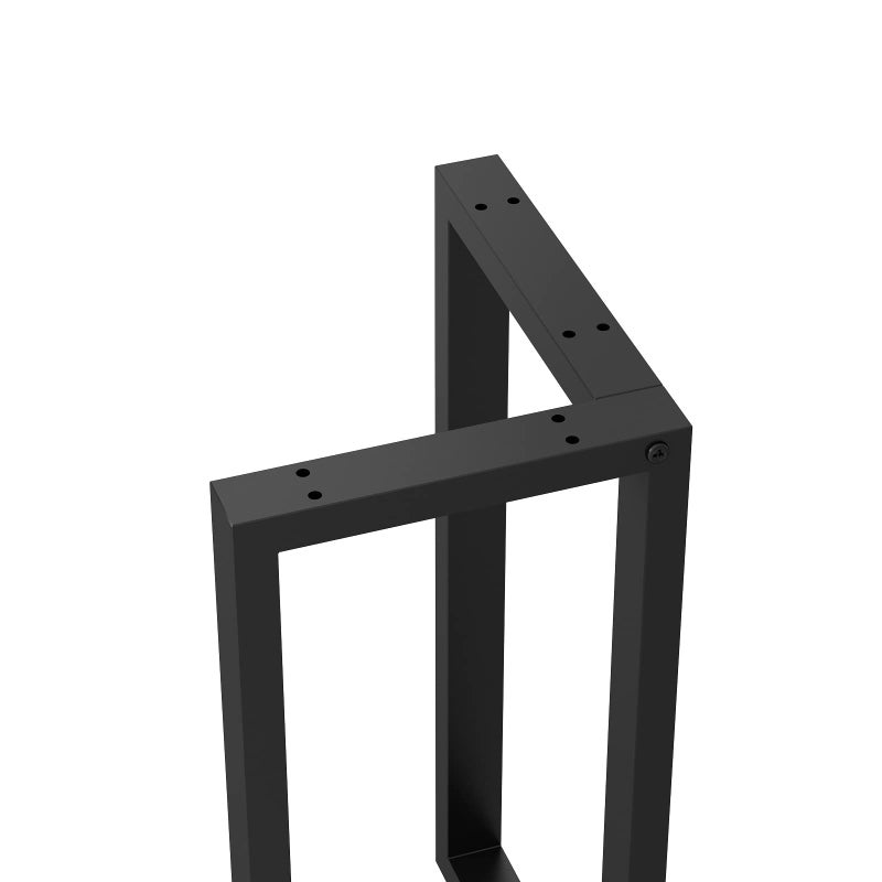 TIEOU Metal Legs for Table V Shape 28" H Tall Metal Black Table Leg Heavy Duty Industrial Desk Legs Set of 2 - Image 2